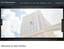 Tablet Screenshot of neovertikarentals.com